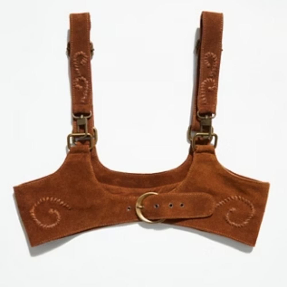 Free People Brown Suede Harness